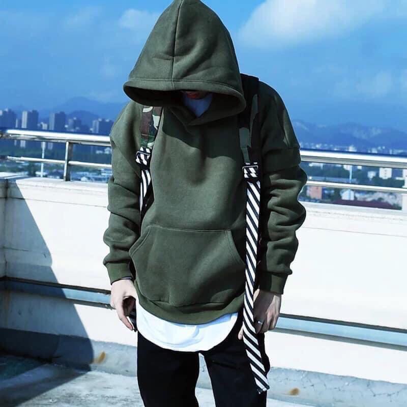 MS66 Áo hoodie trơn nỉ bông unisex oversize form rộng nam nữ dày dặn - DTL | BigBuy360 - bigbuy360.vn