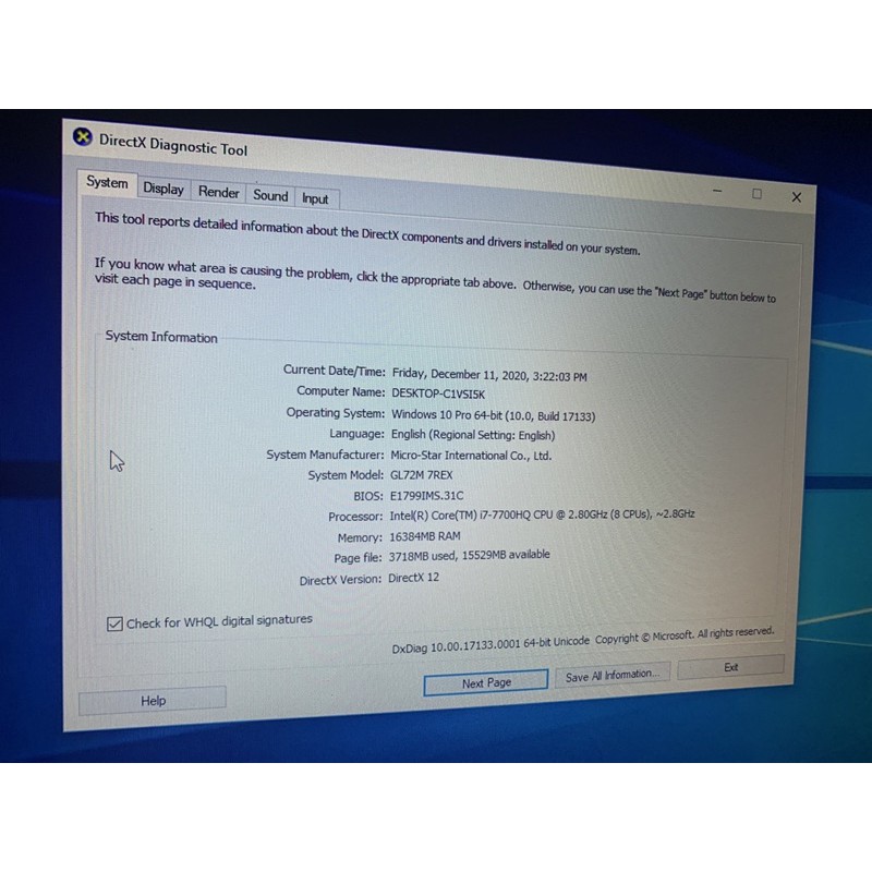 Laptop MSI GL72 | BigBuy360 - bigbuy360.vn
