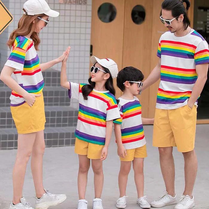 Familyove - Áo gia đình nhiều Sọc màu  - Thời trang Familylove   Hàng chuẩn thương hiệu