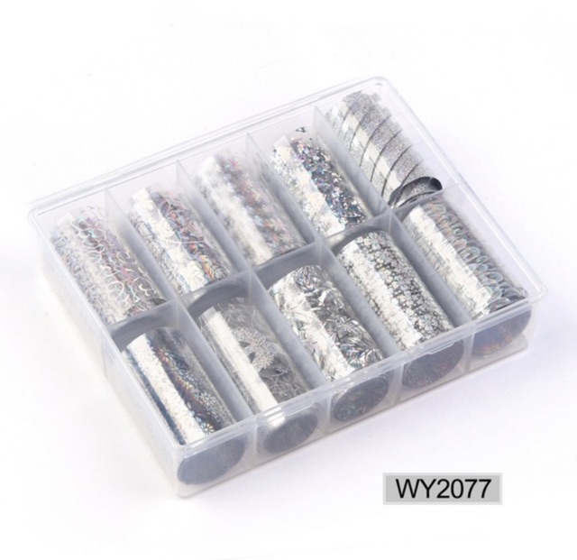 Set Foil dập- foil gel trang trí móng nail