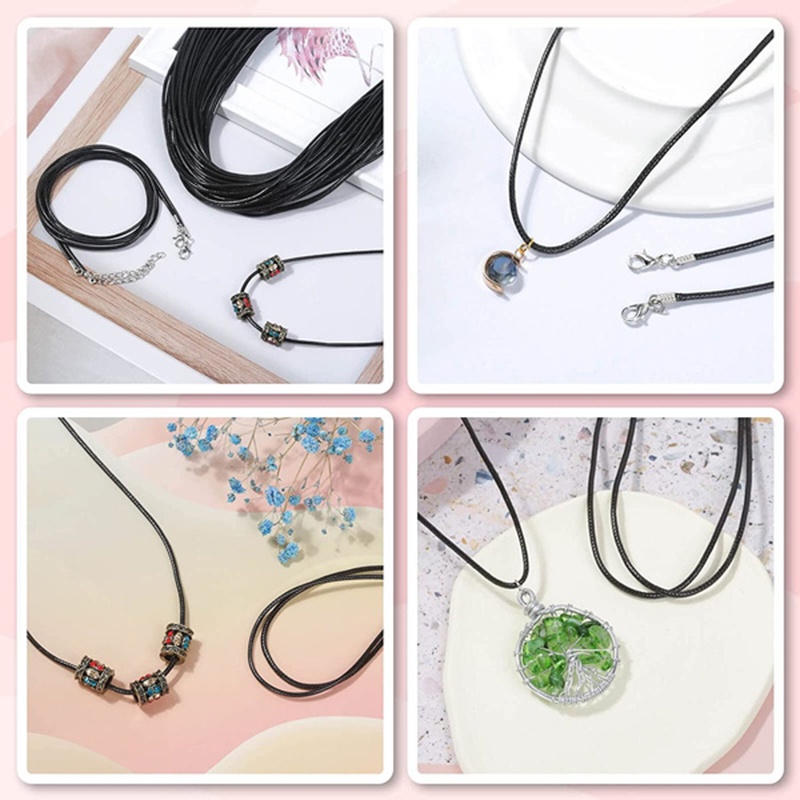 Bộ 10 Dây Da Bện Nhiều Màu Sắc Dùng Làm Trang Sức Diy