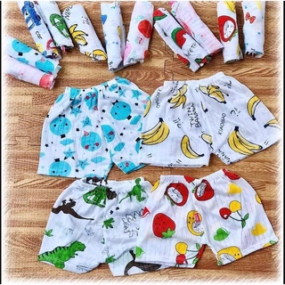 Quần đùi bé trai, bé gái cotton giấy size 5-15kg - qte01