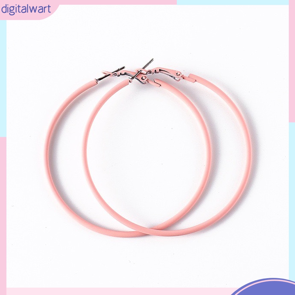 Khuyên Tai Tròn Lớn Màu Sắc Kẹo Ngọt Sáng Tạo Dành Cho Nữ