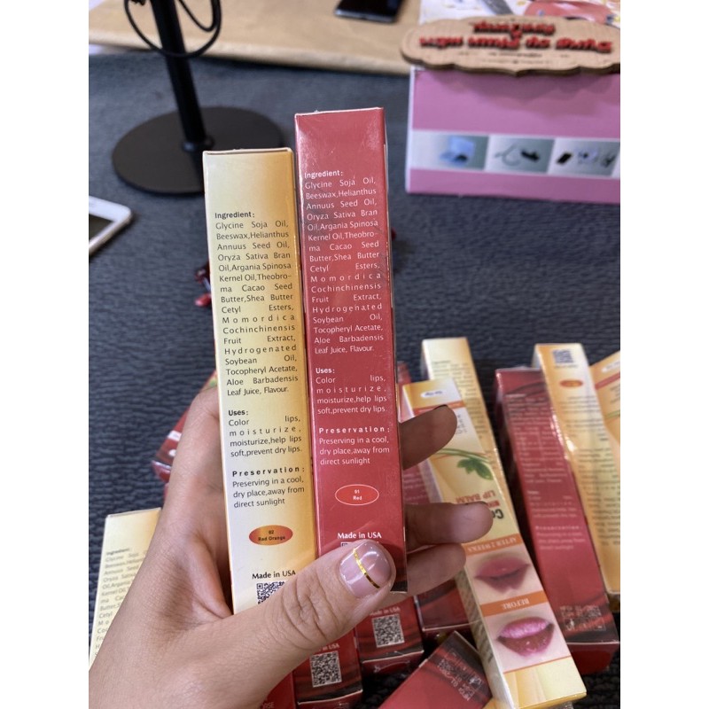 Dưỡng môi collagen kích màu Lip Balm