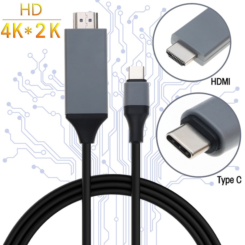 Cáp Chuyển Đổi TBTIC 2M Usb 3.1 Type C Sang Hdmi Hd 1080p 4k Hdtv Chất Lượng Cao Cho Samsung Galaxy S10 S9 S8