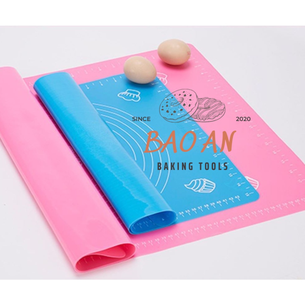 Thảm nhào bột silicon chống dính size 40cm x 50cm