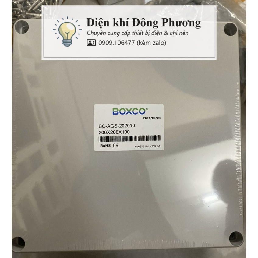 [SIZE LỚN] Hộp điện Boxco chống thấm nhựa ABS nắp đục IP67 loại bắt vít.