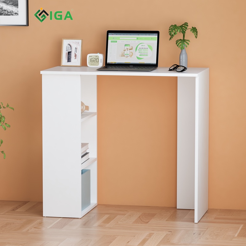 Bàn làm việc máy tính, bàn học kết hợp kệ sách thông minh tiết kiệm diện tích IGA- GP232.01