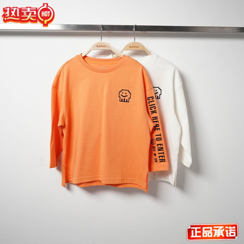 (7-17 tuổi) Áó thun dài tay thu đông bé trai hãng BALABALA 20212110010410101