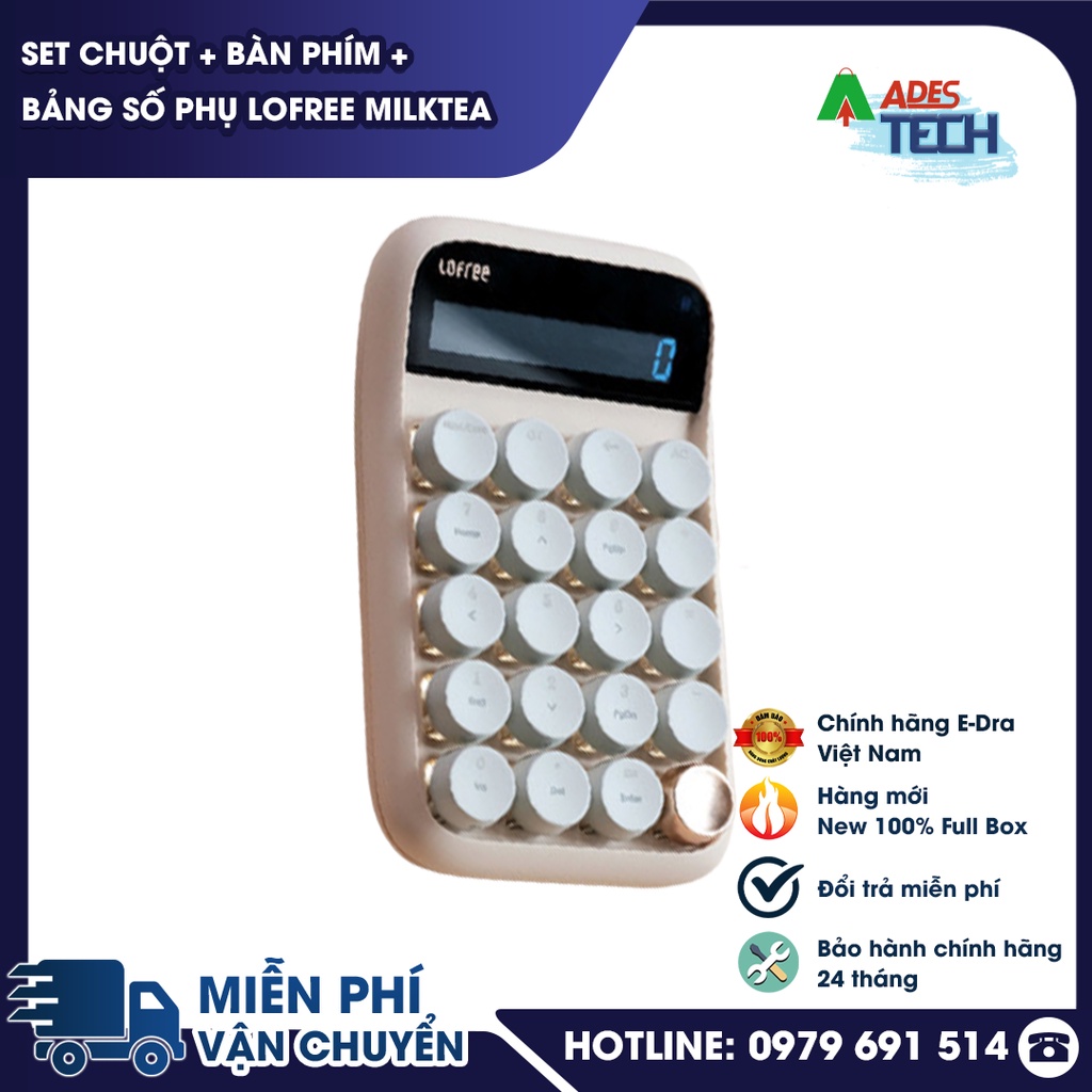 SET Chuột + Bàn phím + Bảng số phụ Lofree MilkTea | Bàn phím cơ cao cấp, Chuột không dây phong cách