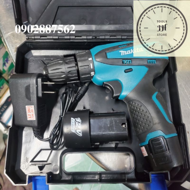 máy khoan pin makita 12 volt hàng đẹp có đủ 2 pin