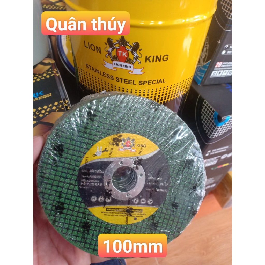 Hộp 100 viên đá cắt sắt, kim loại, inox lioiking 105mm