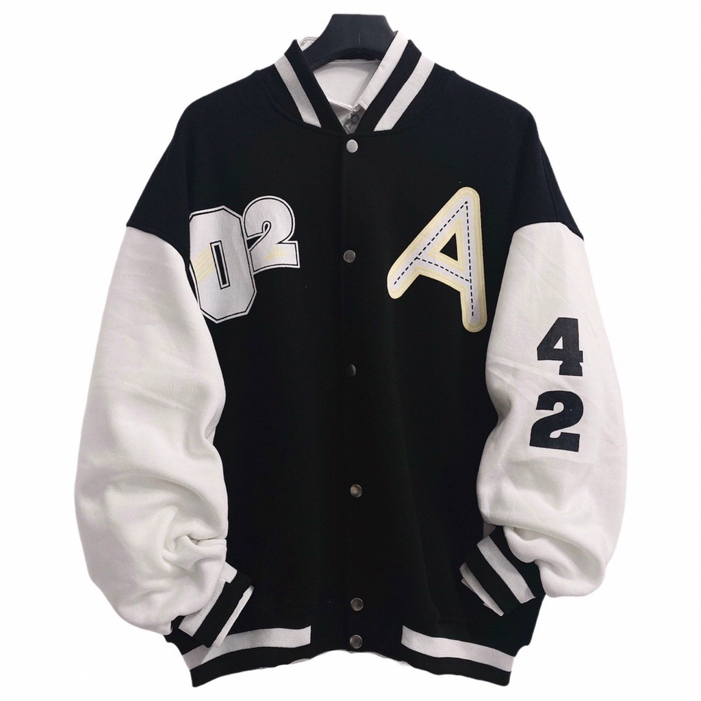 Áo Khoác Bomber O2 A Vải Nỉ Bông Form Rộng Ulzzang Unisex