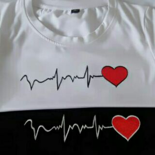Áo thun nhịp tim thêu