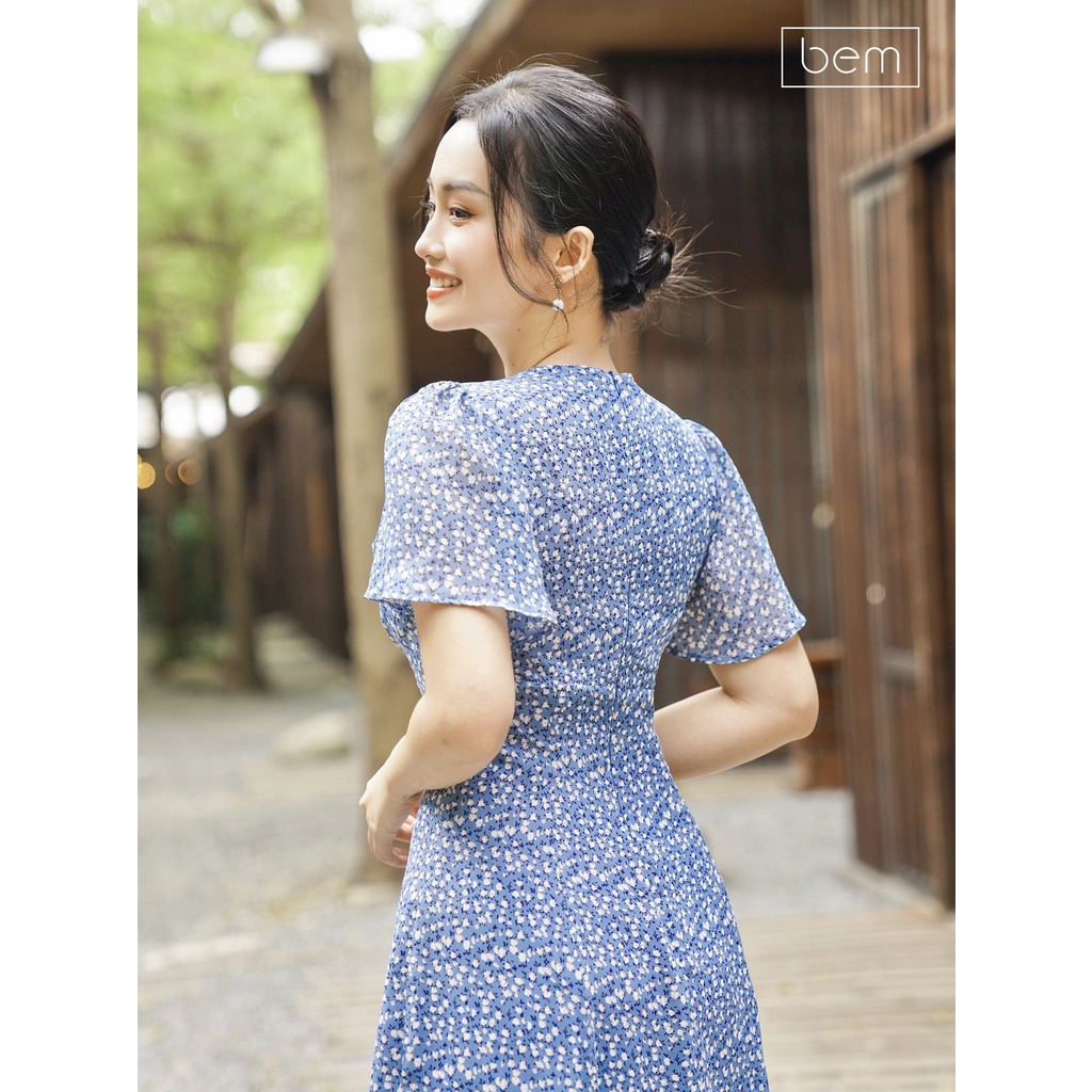 DR213- Đầm nơ cổ, tôn dáng Bem