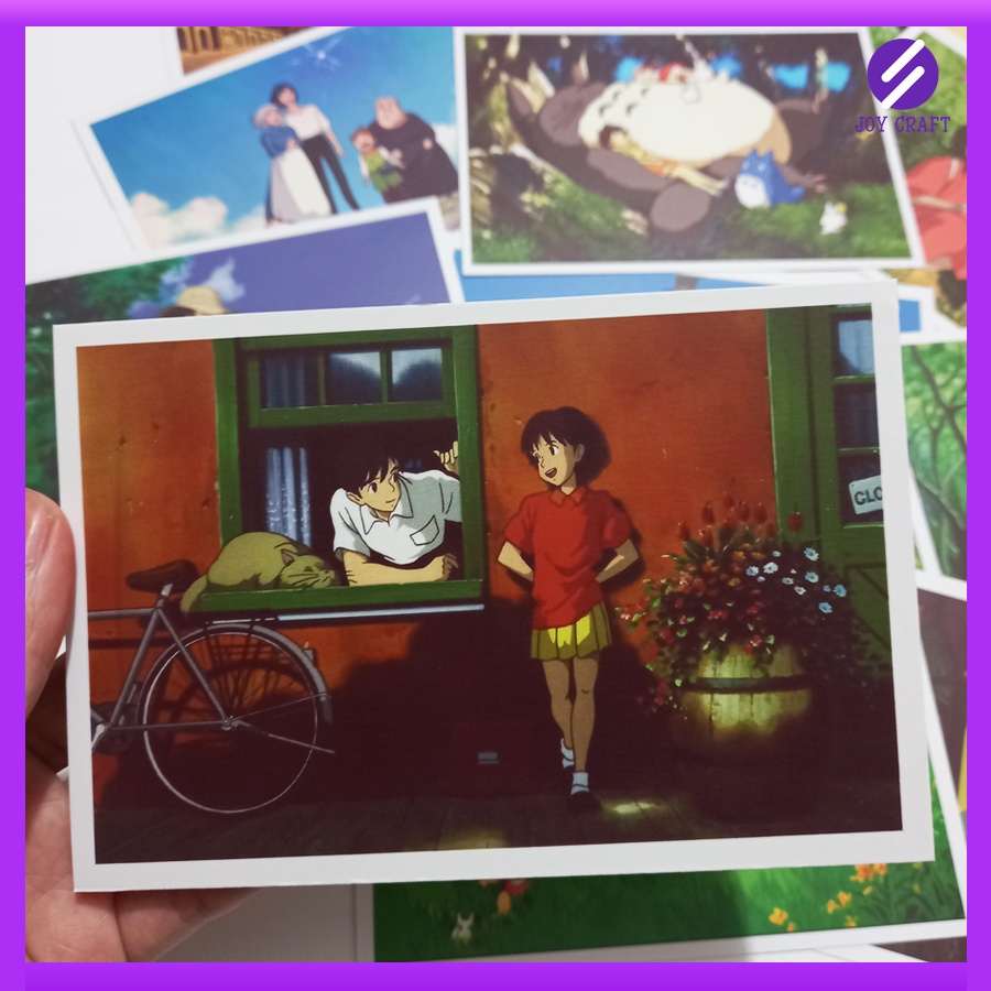 Set 20 tấm postcard ghibli size A6 trang trí nhà cửa, góc học tập - Văn phòng phẩm X.JOY