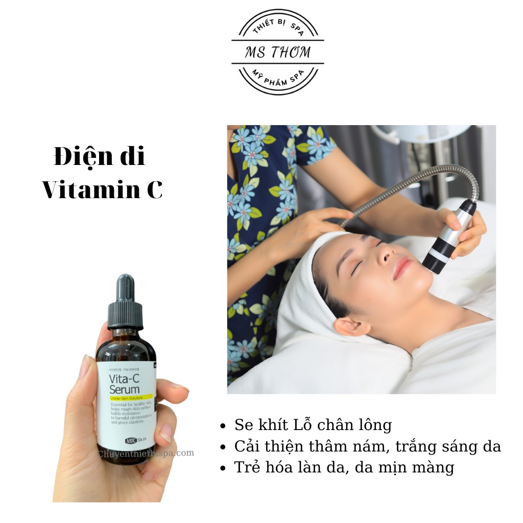 Serum vitamin C trắng da, mờ thâm nám MTC Skin chai 60ml - Hàng Công ty chính hãng