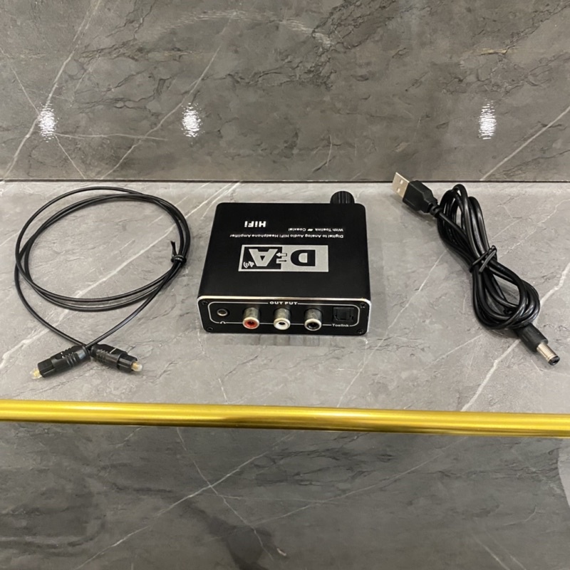 Bộ chuyển đổi quang âm thanh Optical HIFI sang AV Audio Cao Cấp có nút chỉnh âm lượng cao cấp [ kèm dây quang ] DM9971