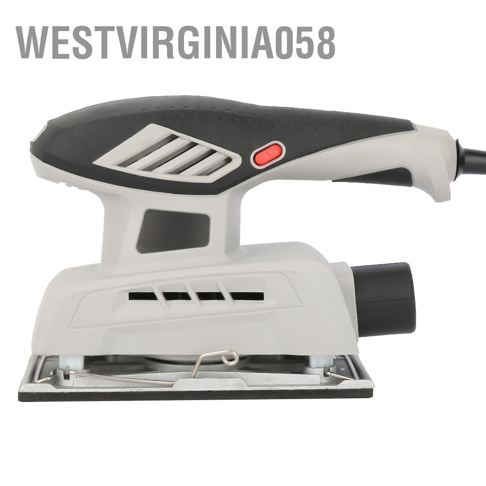 Có thể bán buôn Máy chà nhám điện vuông đánh bóng tường 220V 200W với hộp đựng bụi EU phích cắm Westvirginia058 Hàng giao ngay