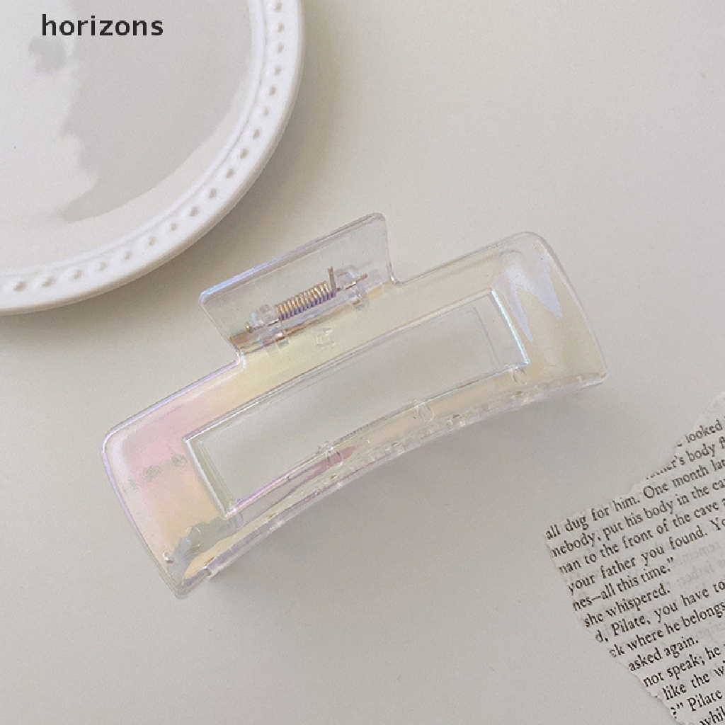 Kẹp Tóc Càng Cua Bằng Acrylic Màu Sắc Retro Pháp