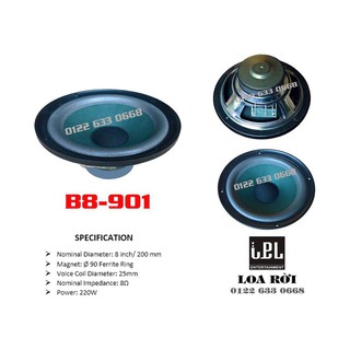 Loa bass rời IPL Bass 20 phi 90 C25x6 tầng XM B8-901 sẵn số lượng