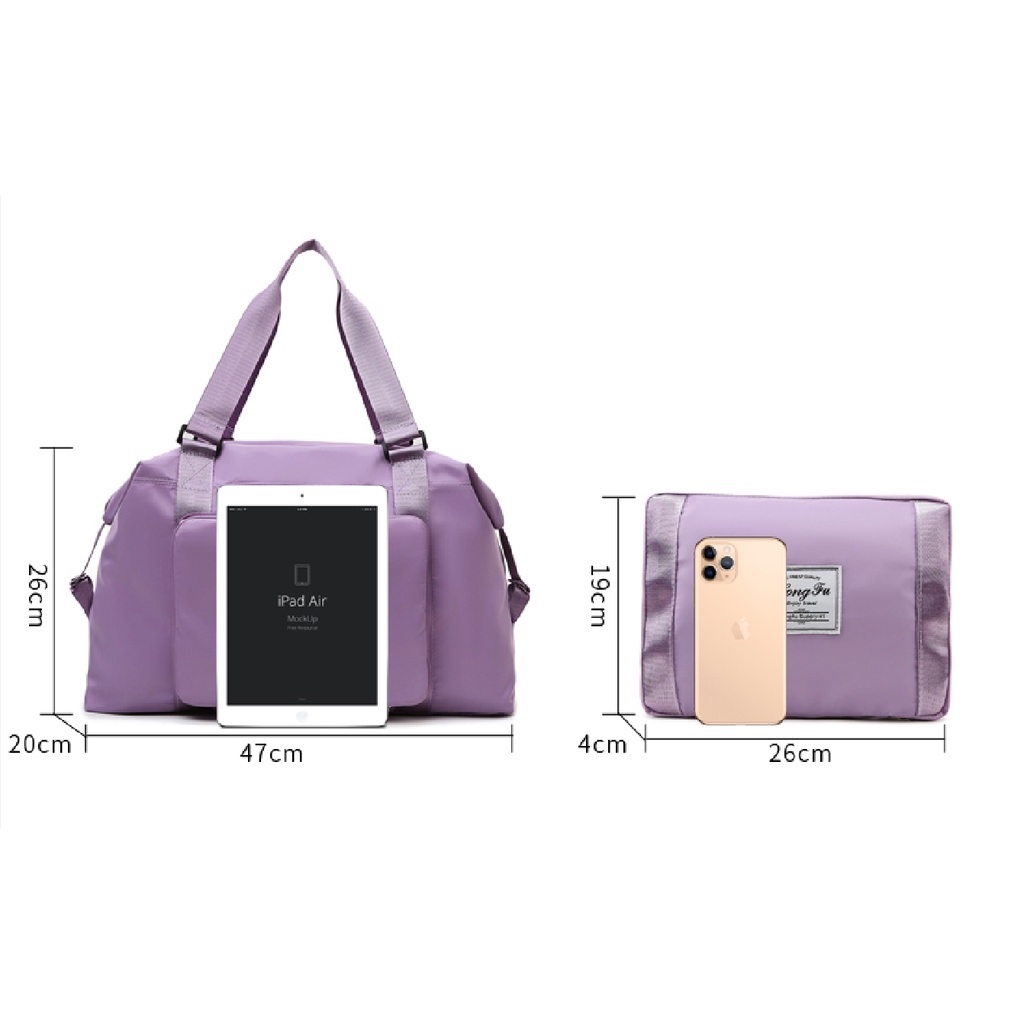 Túi Đựng Hành Lý Du Lịch/Tập Gym Cỡ Lớn Có Thể Gấp Gọn Tiện Dụng