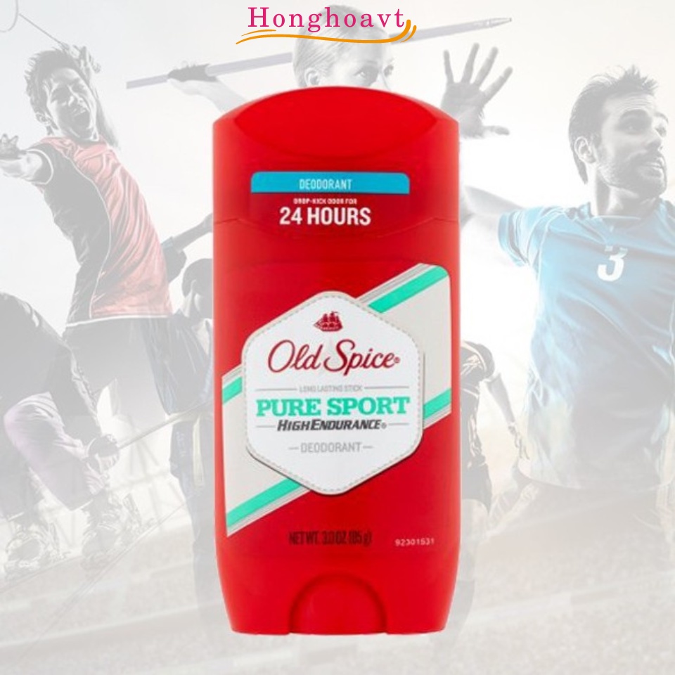 Sáp khử mùi nam Old Spice Pure Sport High Endurance 85g, lăn sáp khử mùi cơ thể chính hãng mỹ-honghoavt