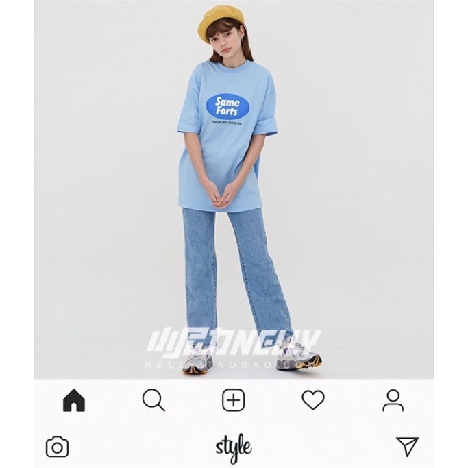 Áo phông xanh Nelly Heybig săn sale  Same Forts