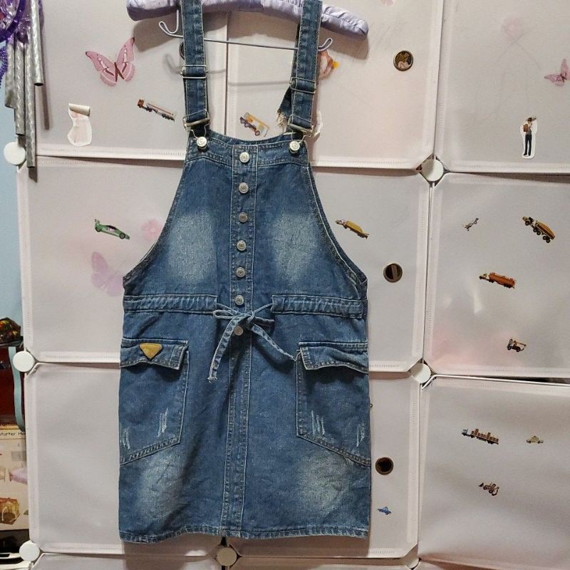đầm yếm jeans