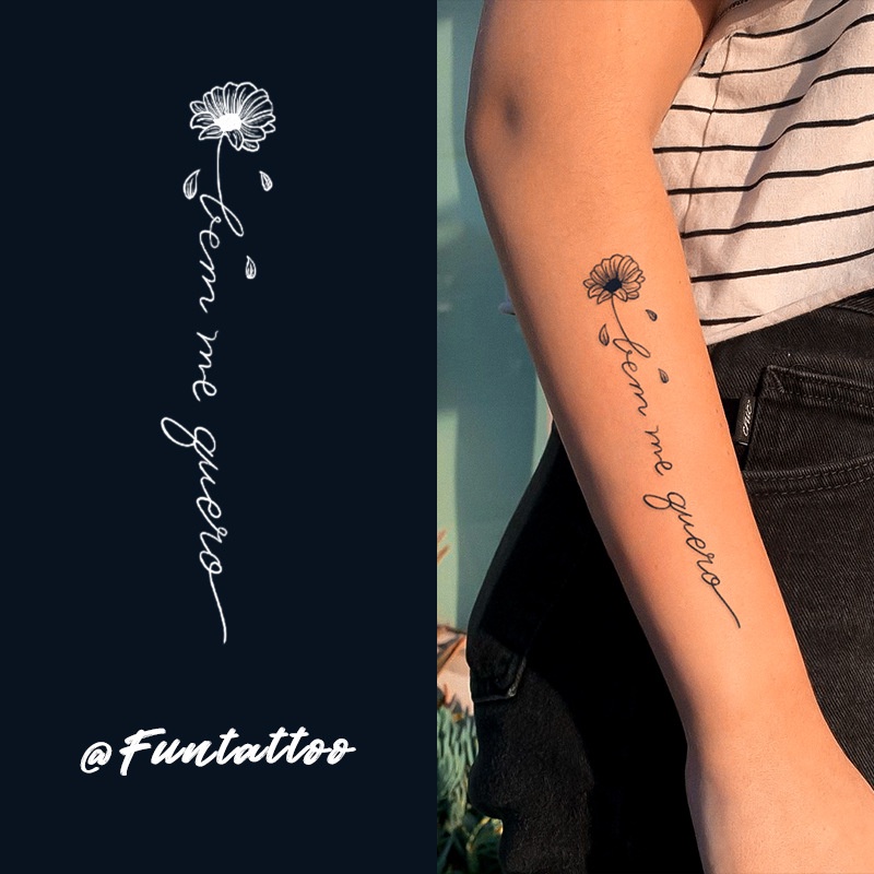 Hình xăm CHỮ dán tạm thời unisex 18 x 6 cm chống thấm nước có thể kéo dài đến 15 ngày JIAMIN Magic Tattoo