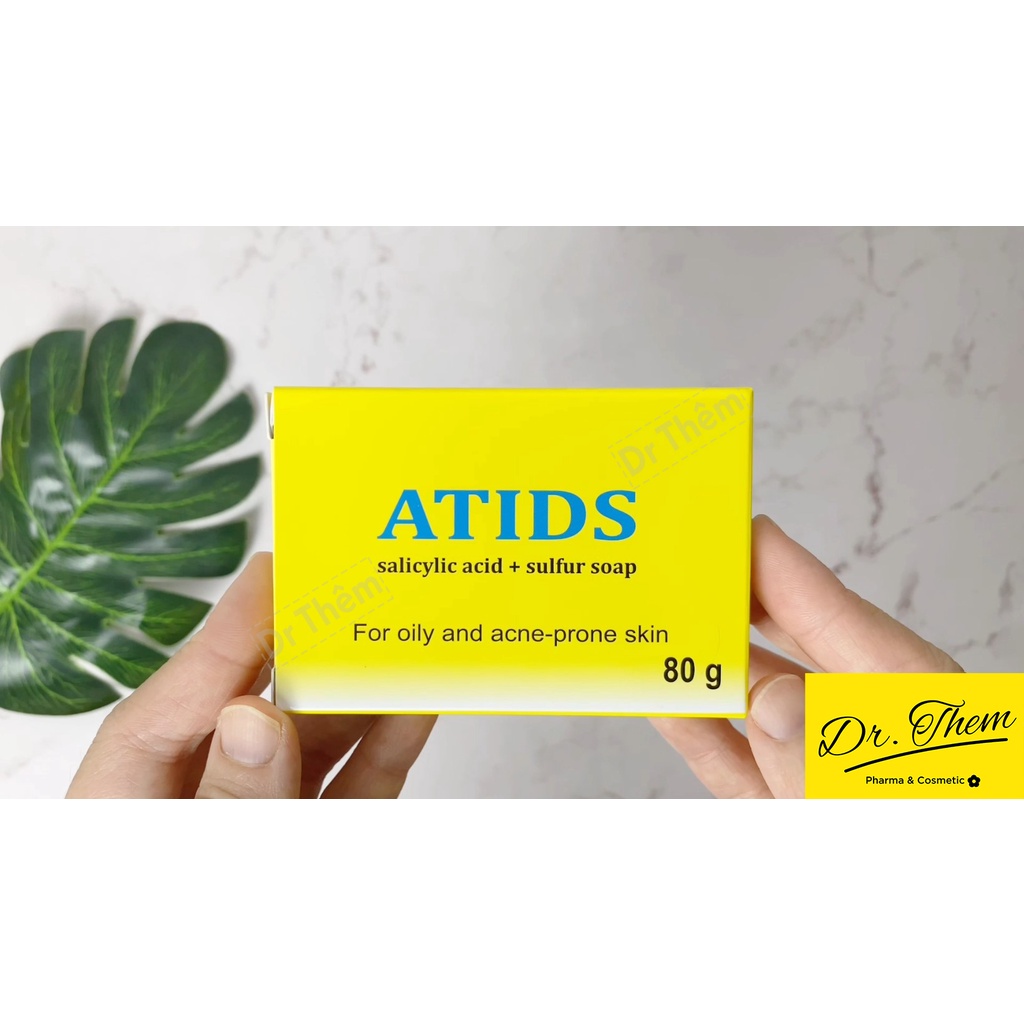 ✅[CHÍNH HÃNG] Xà Phòng Tắm ATIDS Soap 80g - Giảm Mụn Lưng, Giúp Làm Sạch - Cho Da Mụn, Dầu - Salicylic ACid 2% + Sulfur