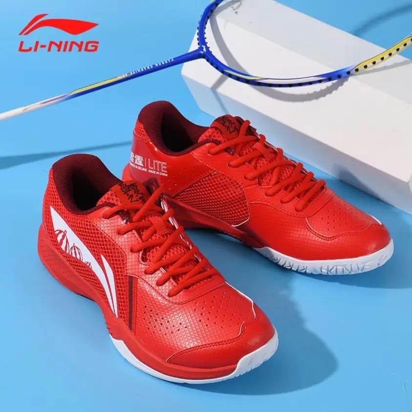 Giày cầu lông Lining chính hãng AYTS020-3 mẫu mới dành cho nam và nữ màu đỏ