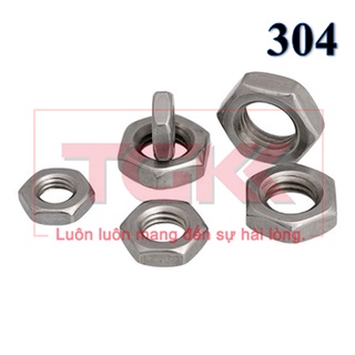 Đai ốc mỏng inox 304 (M2.5-M12)