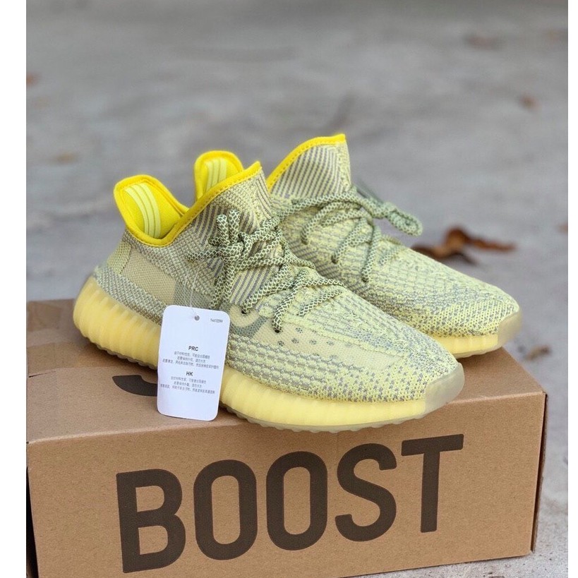 >ẢNH THẬT-HÀNG THẬT<  Giày thể thao Sneakers Yezzy V2 350 Lundmark vàng phản quang nam nữ