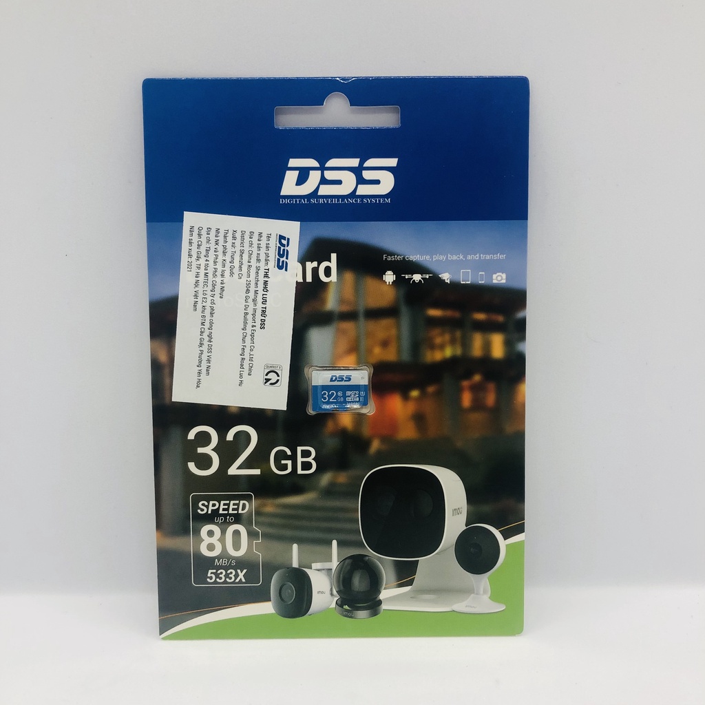 Thẻ nhớ 32gb DSS chuyên dụng cho camera wifi imou ezviz yoosee... hàng chính hãng bảo hành 5 năm