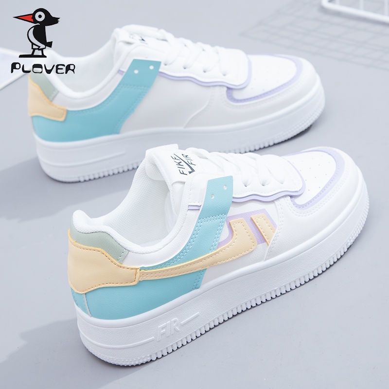 Plover Woodpecker Giày Thể Thao Air Force One Màu Trắng Thời Trang Mùa Xuân Giản Dị Dành Cho Nữ