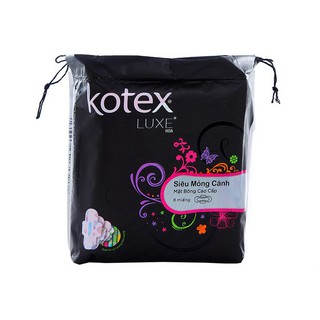 BĂNG VỆ SINH KOTEX LUXE HOA MẶT BÔNG SIÊU MỎNG CÁNH 23CM 8 MIẾNG