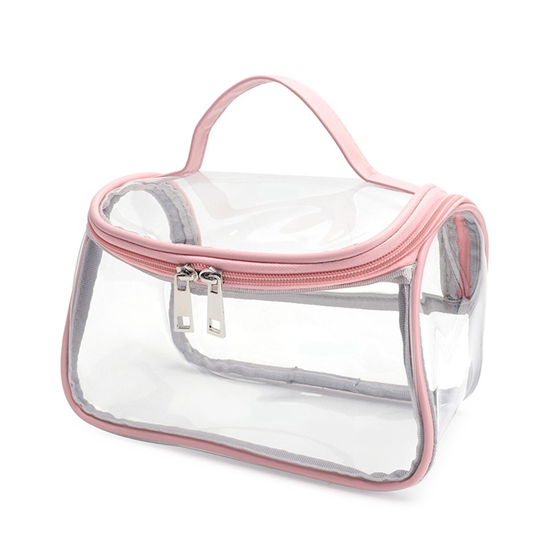 Túi Đựng Mỹ Phẩm Trong Suốt Chống Thấm Nước Có Khóa Kéo Đôi Tiện Dụng