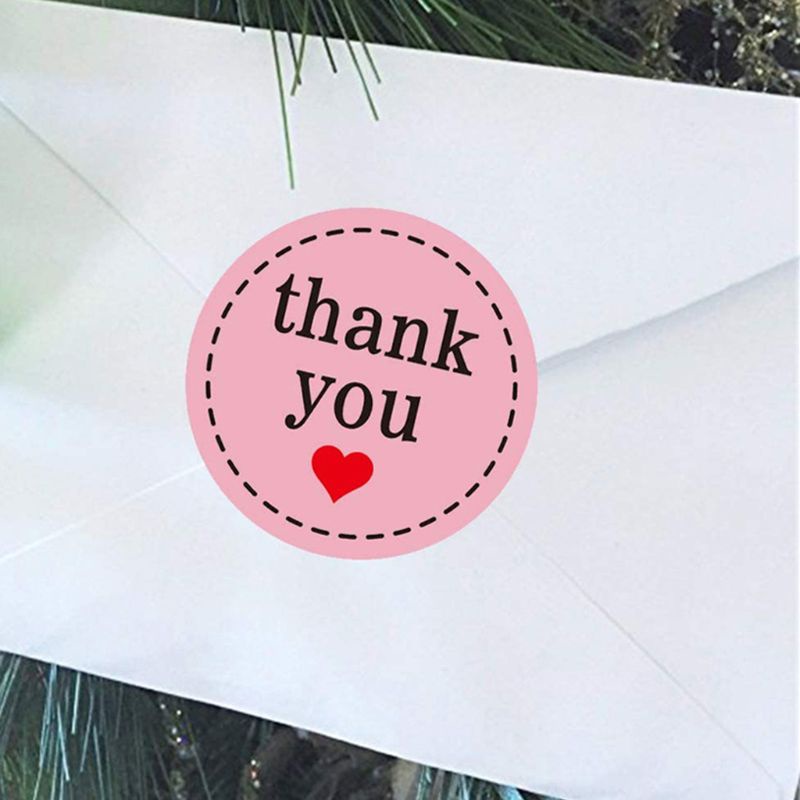 Cuộn 500 Nhãn Dán In Chữ Thank You Dùng Trang Trí Sổ Tay
