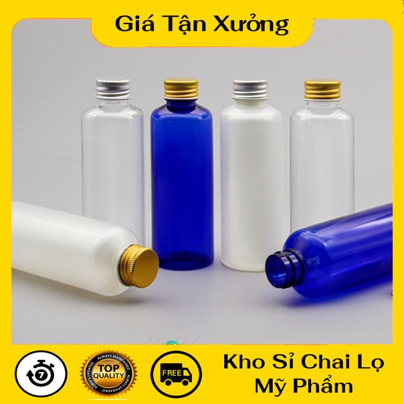 Chai Chiết Mĩ Phẩm ❤ Chai nắp vặn nhôm xanh dương 100ml , chai lọ mỹ phẩm , phụ kiện du lịch