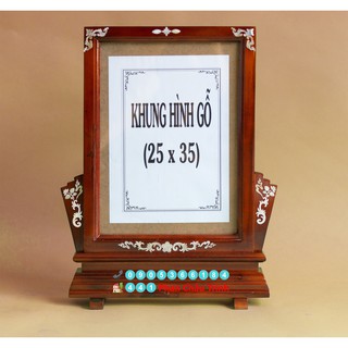 Khung hình thờ gỗ tự nhiên cẩn xà cừ các cỡ