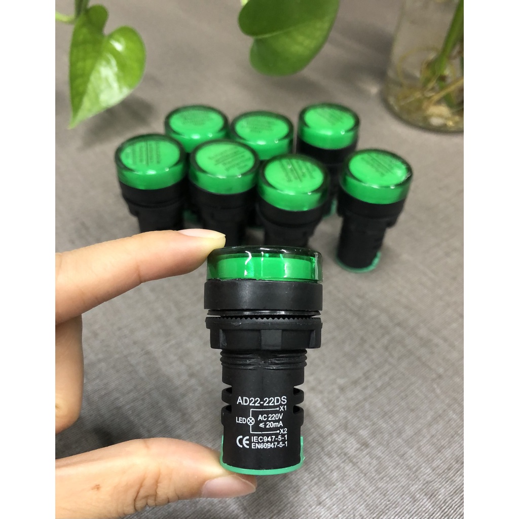 Đèn báo pha AD22-22DS, đèn báo tủ điện