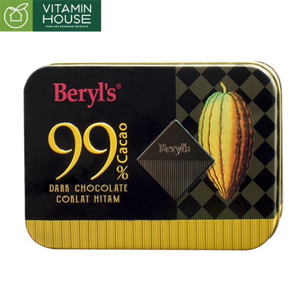 Socola Đắng Beryl's 99% Cacao 108g date T4/24 [VITAMIN HOUSE]