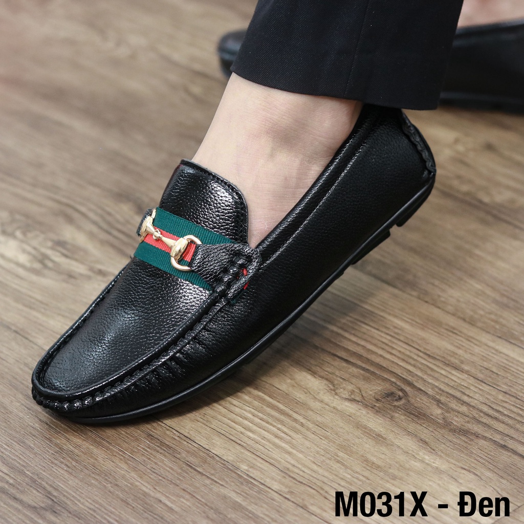[ HÀNG SIÊU CẤP ] Giày mọi nam đẹp giá rẻ phong cách hàn quốc đai xanh M031X