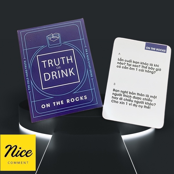 Bộ Bài Drinking Game Truth Or Drink Uống Rượu Bia On The Rocks 55 Lá Bài Tạo Cơ Hội Tìm Hiểu Gắn Kết Tình Bạn OTROCK