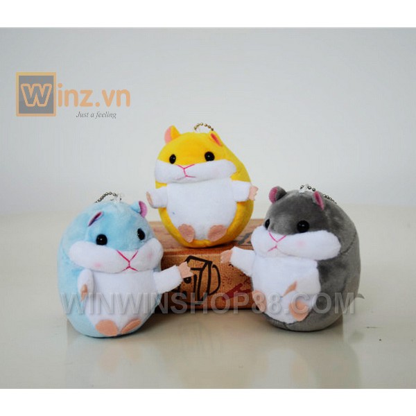 Móc khóa gấu bông Hamster cao 9 cm móckhóa Hamster Hamstergift  Asam