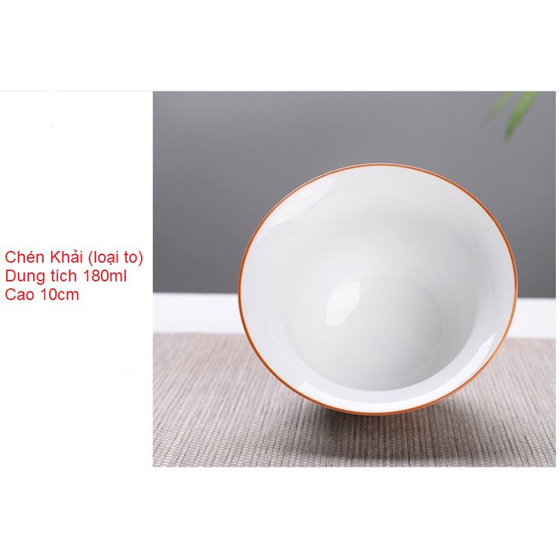 Chén Khải (loại to) mẫu Cá Chép Xanh