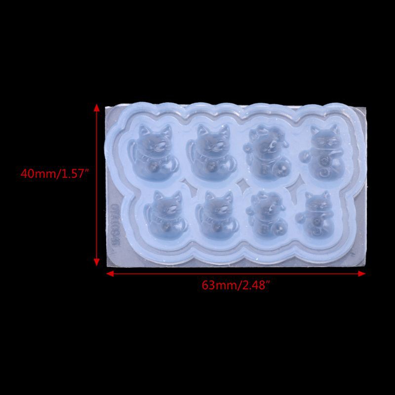 Khuôn Làm Hạt Trang Trí Móng Tay 8 Ngăn Bằng Nhựa Resin