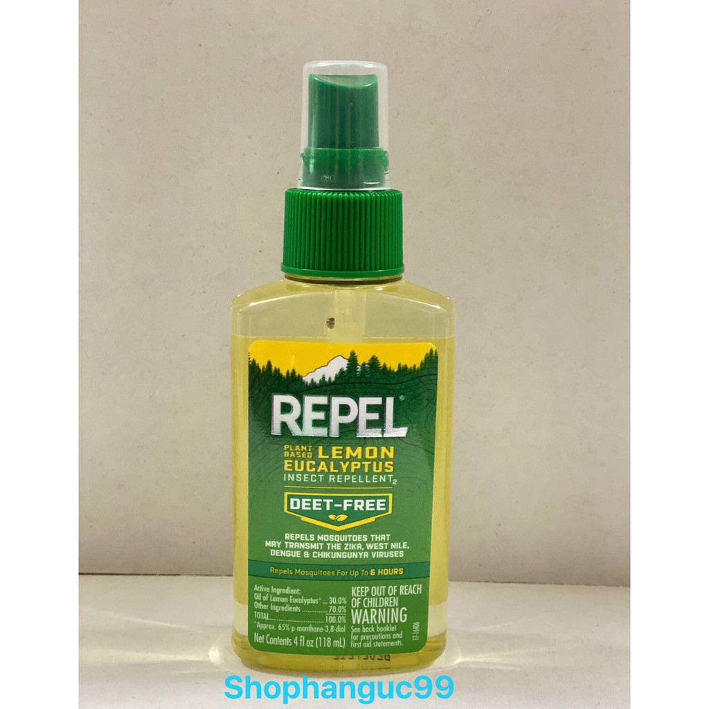 Xịt Chống Muỗi Côn Trùng REPEL 118ml - Mỹ (Hương Chanh)