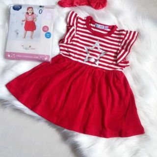 Set váy đỏ ngôi sao và băng đô dư siêu xịn Higgledee cho bé